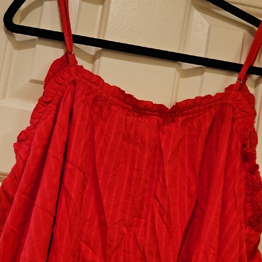 Old Navy Pink Smocked Ruffled Camisole Blouse - Picture 9 of 9